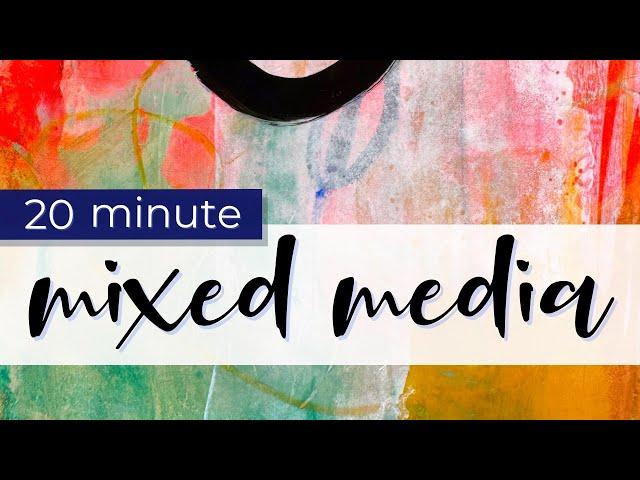 Mixed media art in 20 minutes or less! #realtime #collage #abstract #arttutorial