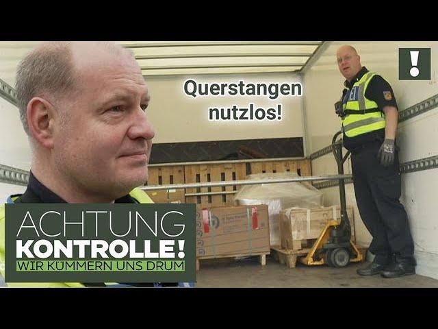 "Das ist ÜBERHAUPT keine Ladungssicherung!"  Querstangen bringen NICHTS! | Achtung Kontrolle