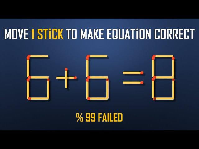 Move 1 Stick To Make Equation Correct-New Full 5