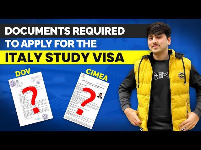 Visa and DOV documents for Italian student visa 2024 @elyasnagri