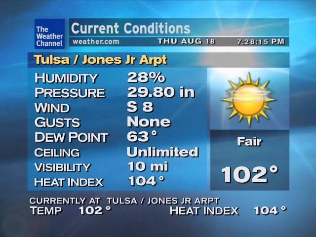 Tulsa, OK Relentless Heat - WeatherSTAR XL V3