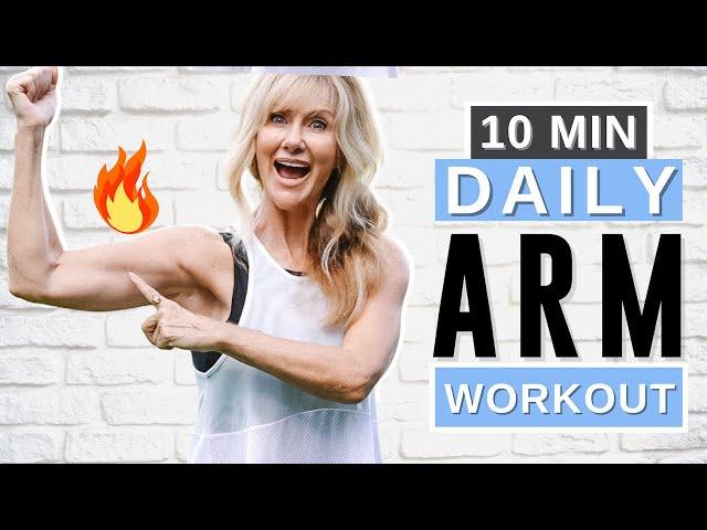 10 Minute Tone Your Arm Workout Over 50【No Equipment】