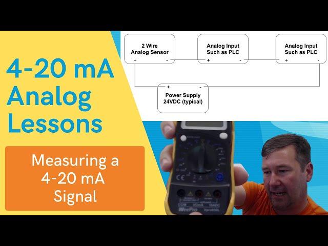 Measuring a 4-20mA analog signal with a basic $10 multimeter.