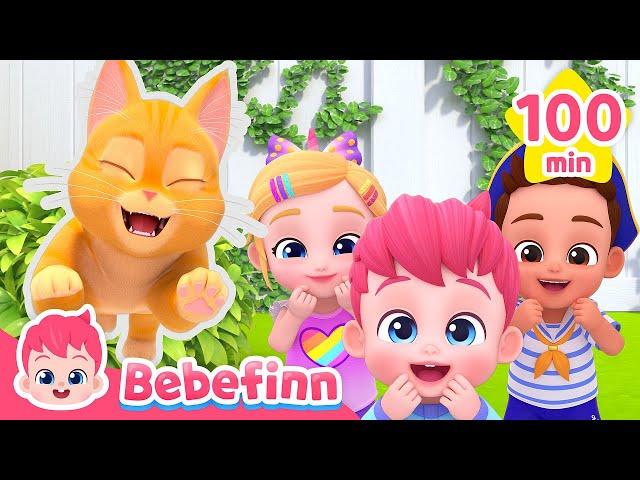 Meow  Explore Bebefinn House with the Cat Boo | Kids Songs and Nursery Rhymes +Compilation