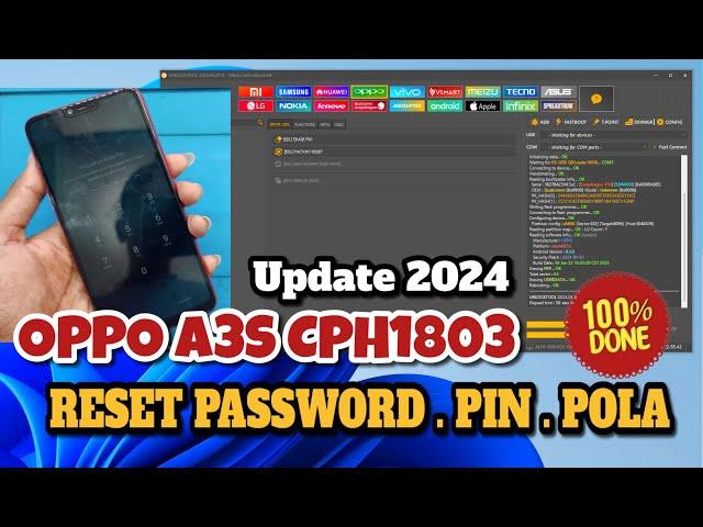 Oppo A3s ( Cph1803 & Cph1853 ) Reset Sandi Pin Pola / Tanpa Bongkar / Via UnlockTool