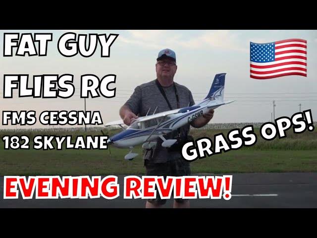 FMS CESSNA SKYLANE 182 1500MM EVENING REVIEW WITH GRASS OPS! by FGFRC