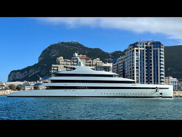 Savannah, 81m @FeadshipNL Built SuperYacht Docking In Gibraltar