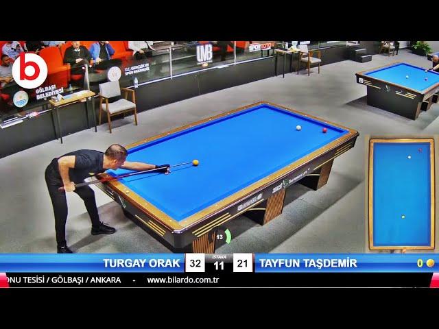 TAYFUN TAŞDEMİR vs TURGAY ORAK | FİNAL 1/4 |  3 Cushion Billiards TÜRKİYE Championship STAGE 1 2024