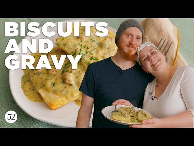 Erin & Derek Make Biscuits & Gravy | Bake It Up a Notch Bite Size