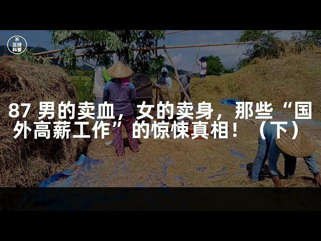 87 男的卖血，女的卖身，那些“国外高薪工作”的惊悚真相！（下）