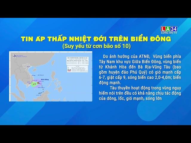 TIN ÁP THẤP NHIỆT ĐỚI TRÊN BIỂN ĐÔNG SUY YẾU TỪ CƠN BÃO SỐ 10 11H 25/12