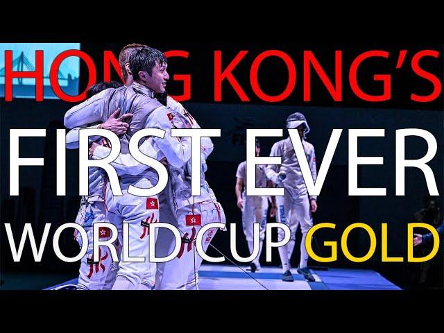 Hong Kong's First Ever World Cup Gold | Foil Fencing Team | 香港擊劍隊奪得世界盃金牌 張家朗, 蔡俊彥, 梁千雨 | 香港 v 義大利 擊劍