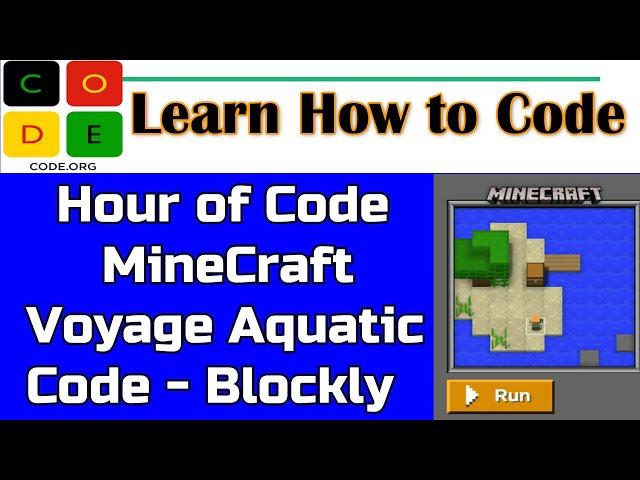 How to Learn Coding Using Minecraft hour of code | MineCraft | Voyage Aquatic | Level 1-6