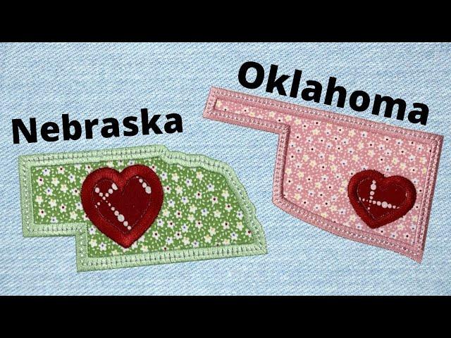 Nebraska and Oklahoma Free State Applique Designs - Embroidershoppe.com