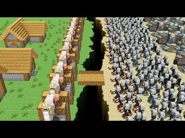 NOOB vs PRO SAVE Villagers from Zombie Apocalypse in Minecraft - Villager vs Zombie Battle