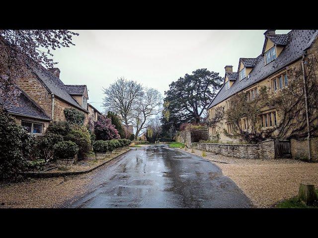 Early Morning Rain Walk in a Cotswold Village & Countryside | First Day of Spring 2023