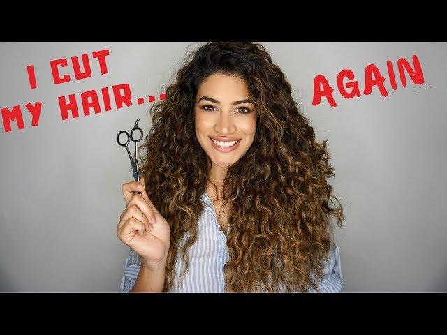 DIY DOUBLE UNICORN HAIR CUT -  HOW TO GET LAYERS IN CURLY HAIR