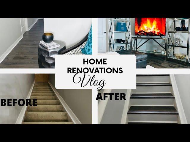 TOWNHOME TRANSFORMATION!!//REPLACING CARPET WITH LUXURY VINYL!!//GLAM HOME RENOVATIONS!!