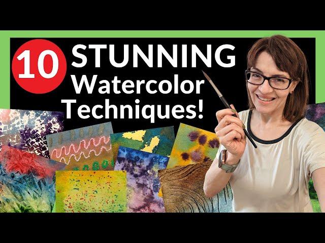 10 Stunning Watercolor Techniques to Transform your Art (EASY!)