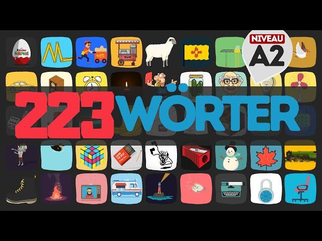 #125 | 223 Wörter A2 | Wortschatz Deutsch | die wichtigsten Wörter auf Deutsch | Teil 1