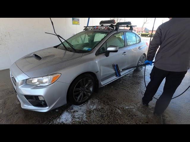 Filthy WRX Gets an Exterior Wash After Snowboarding Trip