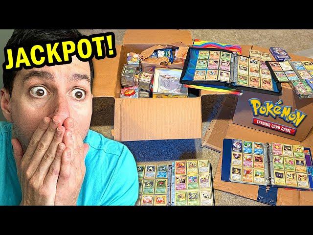 Man Finds $10,000 Pokemon Cards Collection In Storage (opening it)