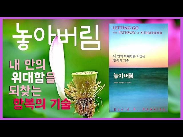 데이비드 호킨스의 놓아버림 우리 안에 있는 부정성을 놓아버리면 참 나를 만납니다