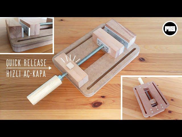 Wooden Quick Release Vise / Drill Press Vise / DIY Vise