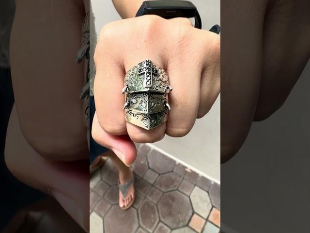 Knight Shield Rocker Ring #rock #ring#rocker