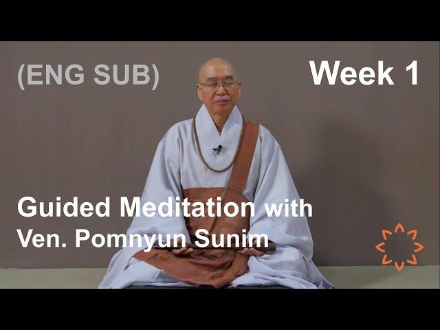 (EN/KO/日/中文/GER/FR SUB) Guided Meditation with Ven Pomnyun Sunim [Week 1]