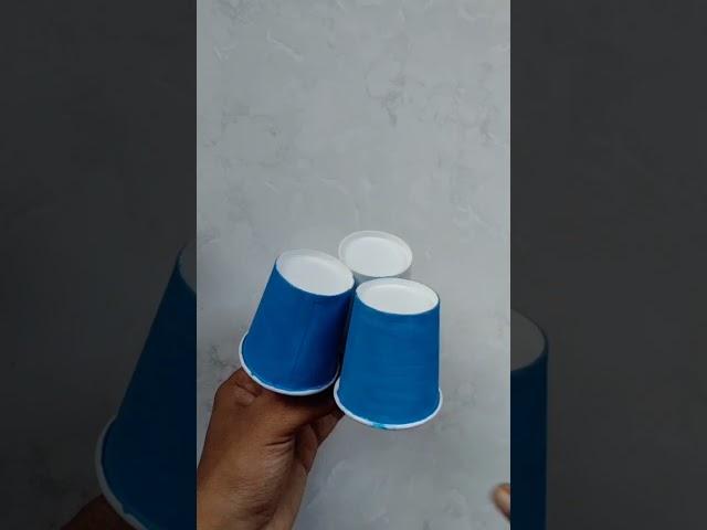 paper cup craft.. ️ paper cup lamp making idea..