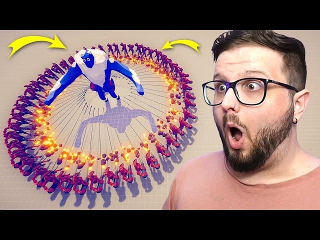 100 ARPÕES vs TODAS UNIDADES! - Totally Accurate Battle Simulator (TABS)