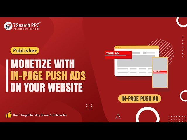 Monetize With In-Page Push Ads on your Website #ads #publishers #inpagepushads #adnetwork