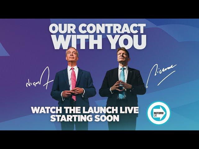 LIVE: Reform launches Our Contract with You from the Labour heartlands