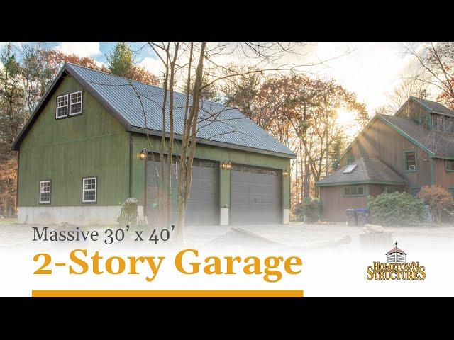 Massive 2 Story Garage (30x40) | 4 Car Detached Garage Review