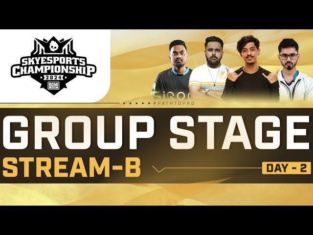 [STREAM B] Skyesports Championship 2024 BGMI — Playoffs — Day 2 | Group B