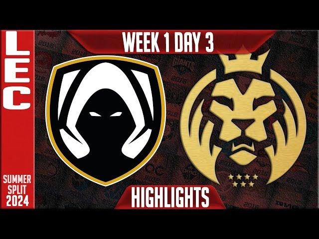 TH vs MDK Highlights | LEC W1D3 Summer 2024 | Team Heretics vs Mad Lions KOI Week 1 Day 3