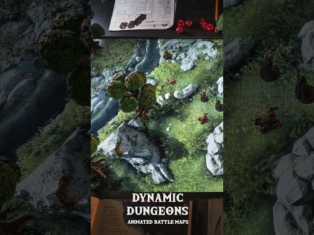 Roleplaying on a 40" TV using Dynamic Dungeons Editor #animatedmaps  #dnd #shorts