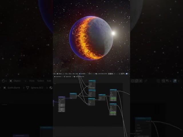 How to destroy the planet with one shader in #blender #short #tips #3danimation #3d