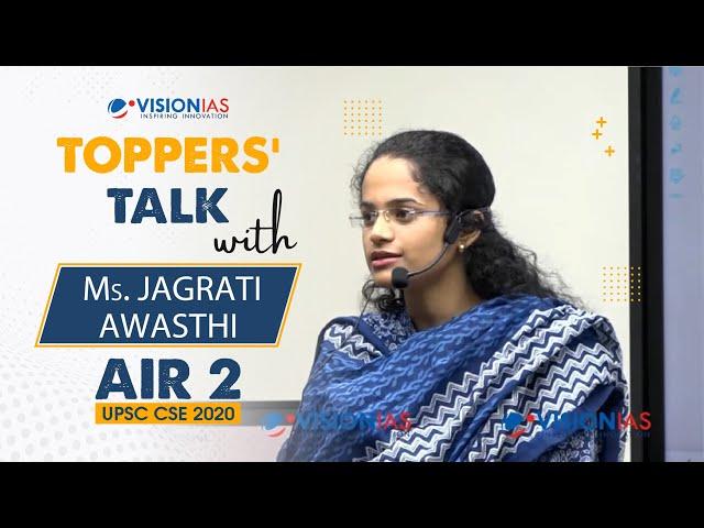 Toppers Talk with Jagrati Awasthi, Rank 2, UPSC Civil Services 2020