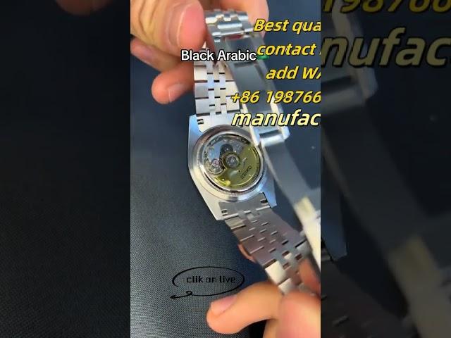 Часы Seiko Datejust чёрный циферблат с арабскими цифрами⌚️ •Корпус и ремешок из нержавеющей стали •