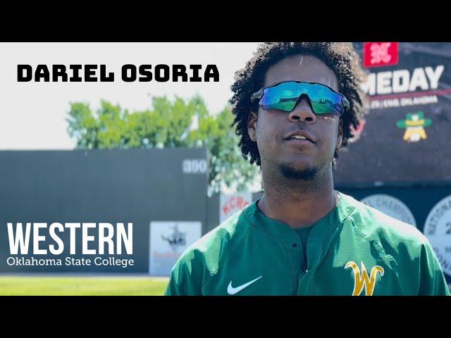 Dariel Osoria Mic’d - Western Oklahoma St. Pioneers - Univ of Kansas signee #jucobaseball #baseball