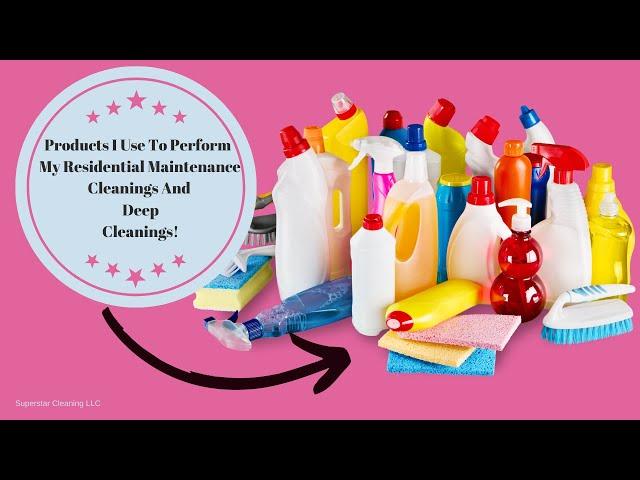 CLEANING PRODUCTS & TOOLS I USE TO PERFORM MAINTENANCE CLEANINGS | DEEP CLEANINGS #CLEANINGPRODUCTS