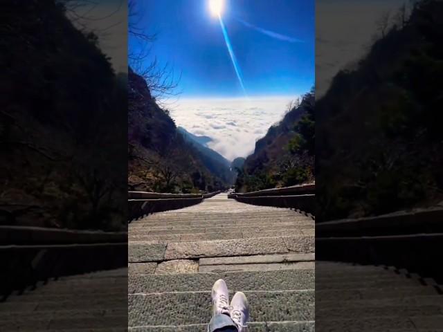 Would You Climb 6,600 Steps for This View?  | Mount Tai China #Hiking #adventure #amazing #usa