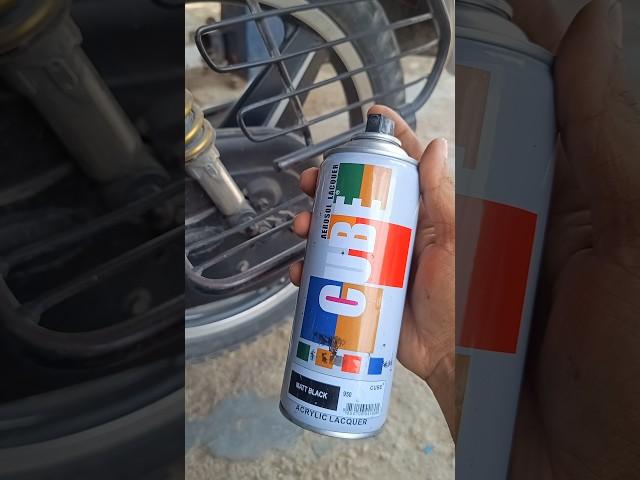 Matt Black Spray Paint for Bike  #matt black #spray paint #bike #tranding #youtube shorts #cube