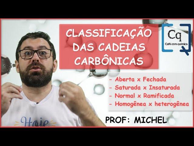 CLASSIFICAÇÃO DAS CADEIAS CARBÔNICAS