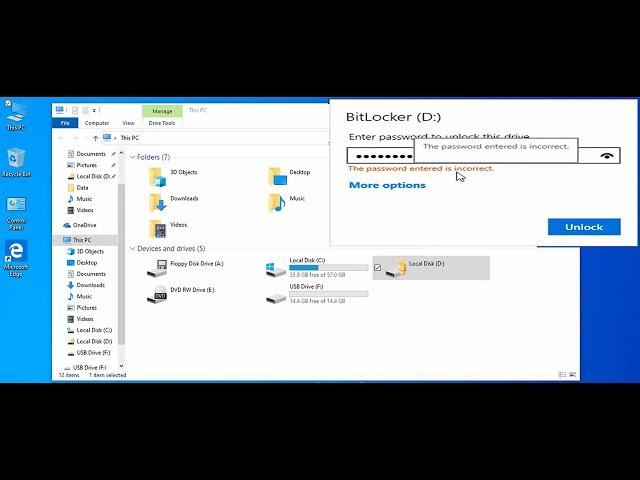 BitLocker Reset Password Forgotten Using USB