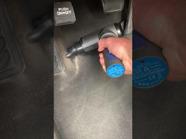 How to Get dirt out of car floor carpet. Life and detailing hack! Using massage gun!