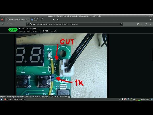 Do not use the W1209 board without solving this problem - Não use a placa sem resolver isso.