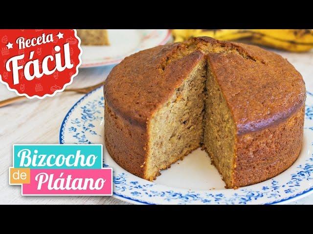 Bizcocho de plátano/banana SÚPER JUGOSO | Receta fácil | Quiero Cupcakes!